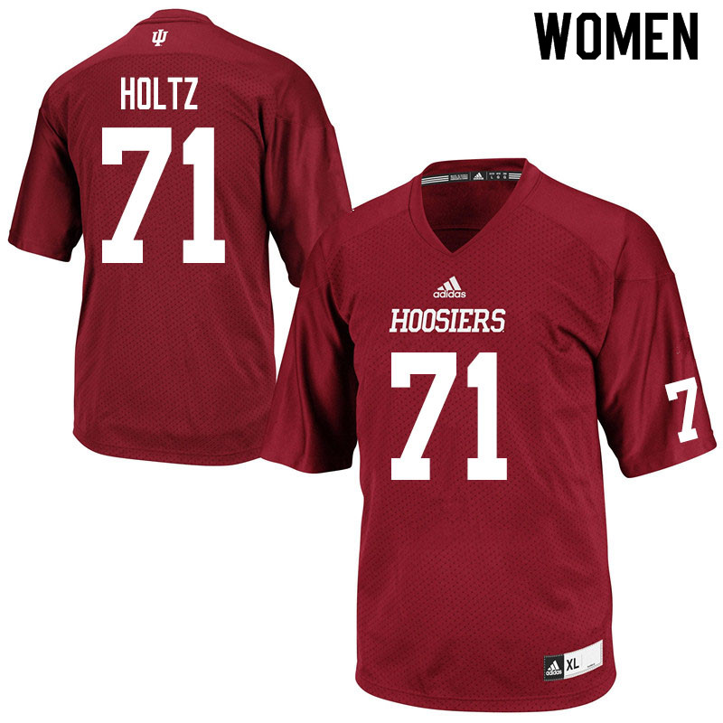 Women #71 Randy Holtz Indiana Hoosiers College Football Jerseys Sale-Crimson
